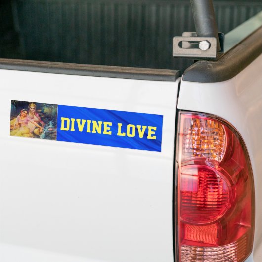 Radha and Krishna bumper sticker (Op Truck)