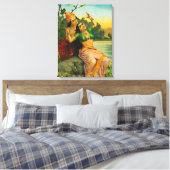 Radha Bilas door Raja Ravi Varma Canvas Afdruk (Insitu (Slaapkamer))
