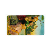 Radha Bilas door Raja Ravi Varma Etiket (Voorkant)