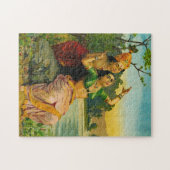 Radha Bilas door Raja Ravi Varma Legpuzzel (Horizontaal)