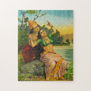 Radha Bilas door Raja Ravi Varma Legpuzzel