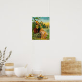 Radha Bilas door Raja Ravi Varma Poster (Keuken)