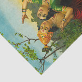 Radha Bilas door Raja Ravi Varma Tissuepapier (Detail)