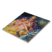 Radha en keramische tegels van Krishna Tegeltje (Zijkant)