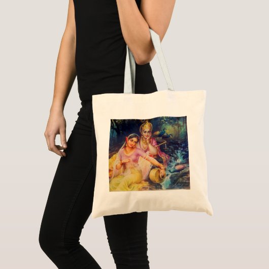 Radha en Krishna canvas tas (Voorkant (product))