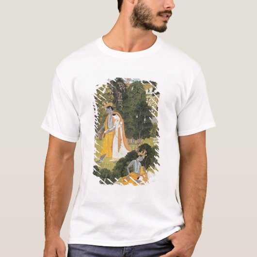 Radha en Krishna die in een grove lopen T-shirt (Voorkant)