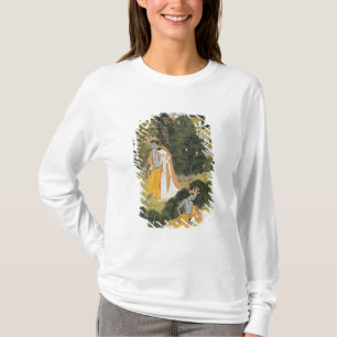 Radha en Krishna die in een grove lopen T-shirt