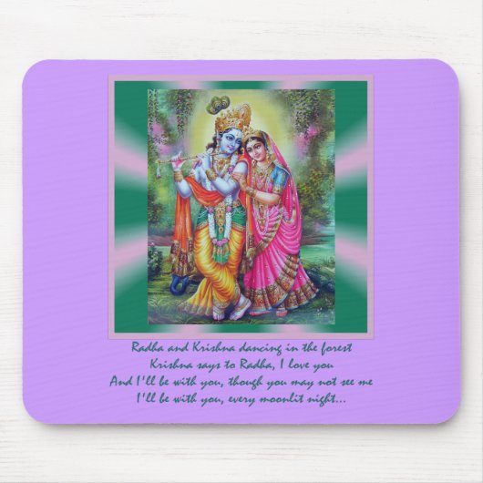Radha en Krishna Mousepad Muismat (Voorkant)