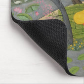 Radha en Krishna omhelzen in een bloeiende golf Muismat (Hoek)