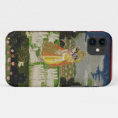 Radha en Krishna omhelzen in een geïdealiseerd lan Case-Mate iPhone Case (Achterkant (horizontaal))