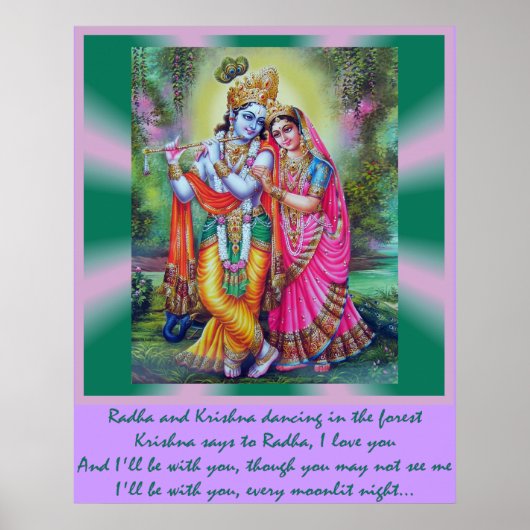 Radha en Krishna Poster (Voorkant)