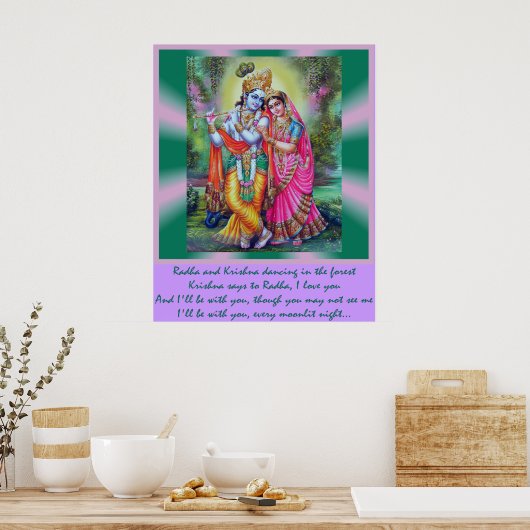 Radha en Krishna Poster (Keuken)