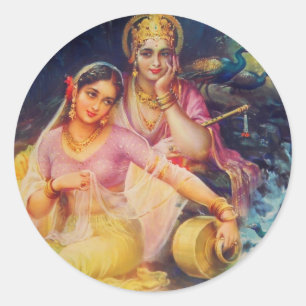Radha en Krishna sticker