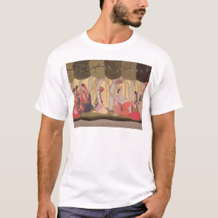 Radha en Krishna zitten in een grove, Kulu T-shirt