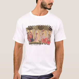 Radha en Krishna zitten in een grove, Kulu T-shirt