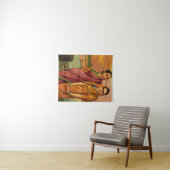 Radha, godin van liefde door Raja Ravi Varma Wandkleed (In Situ (horizontaal))