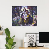Radha Krishna All-Attractive Couple canvas Poster (Thuiskantoor)