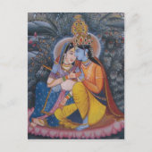 Radha Krishna Briefkaart (Voorkant)
