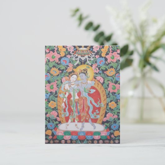 Radha-Krishna Briefkaart A (Staand voorkant)