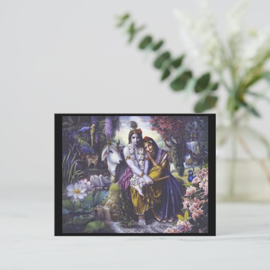 Radha Krishna briefkaarten (Staand voorkant)