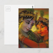 RADHA KRISHNA CLASSIC PAINTING BRIEFKAART (Voorkant / Achterkant)