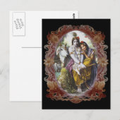 Radha Krishna Divine Couple Briefkaarten (Voorkant / Achterkant)