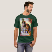 Radha & Krishna - Divine Love ॐ T-shirt (Voorkant volledig)