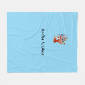 Radha Krishna Gedrukte Deken (Voorkant (Horizontaal))