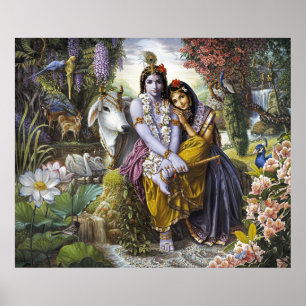 Radha & Krishna - Het goddelijke allesaantrekkelij Poster