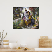 Radha & Krishna - Het goddelijke allesaantrekkelij Poster (Keuken)