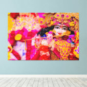 Radha Krishna Het Goddelijke Liefde & Schoonheid A Canvas Afdruk (Insitu (Houten vloer))