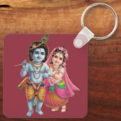 Radha Krishna: Het symbool van eeuwige band Sleutelhanger (Achterkant)