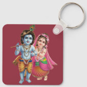 Radha Krishna: Het symbool van eeuwige band Sleutelhanger (Achterkant)