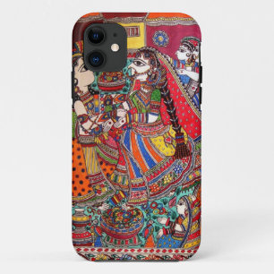 RADHA KRISHNA HINDU GODS MADHUBANI ART STYLE Case-Mate iPhone CASE