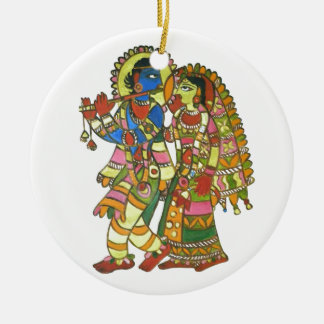 Radha Krishna Keramisch Ornament