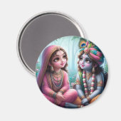 Radha Krishna kijken elkaar aan Magneet (Voorkant / Achterkant)