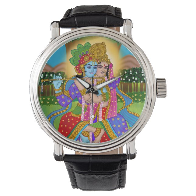 Radha Krishna-klok Horloge (Voorkant)