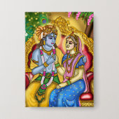Radha Krishna-knop Button (Voorkant)