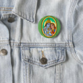Radha Krishna-knop Ronde Button 5,7 Cm (In situ)