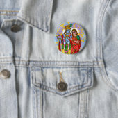 Radha Krishna Knop Ronde Button 5,7 Cm (In situ)