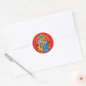 Radha Krishna-knop Ronde Sticker (Envelop)