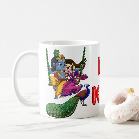 Radha Krishna Koffiemok (Met donut)
