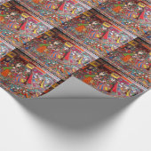 RADHA-KRISHNA MADHUBANI ANCIENT INDIAN ART STYLE CADEAUPAPIER (Hoek)