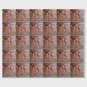 RADHA-KRISHNA MADHUBANI ANCIENT INDIAN ART STYLE CADEAUPAPIER (Vlak)