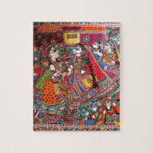 RADHA-KRISHNA MADHUBANI ANCIENT INDIAN ART STYLE LEGPUZZEL (Verticaal)