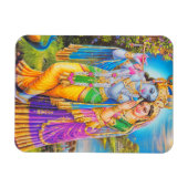 Radha Krishna met Flute Hare Krishna Magneet (Horizontaal)