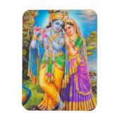 Radha Krishna met Flute Hare Krishna Magneet (Verticaal)
