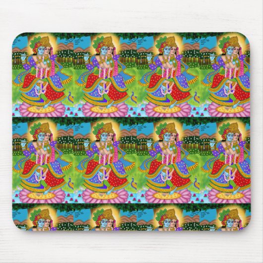 Radha Krishna Mouse Pad Muismat (Voorkant)