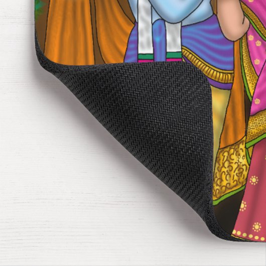 Radha Krishna Mouse Pad Muismat (Hoek)