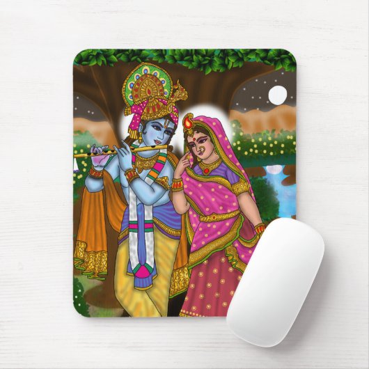 Radha Krishna Mouse Pad Muismat (Met muis)